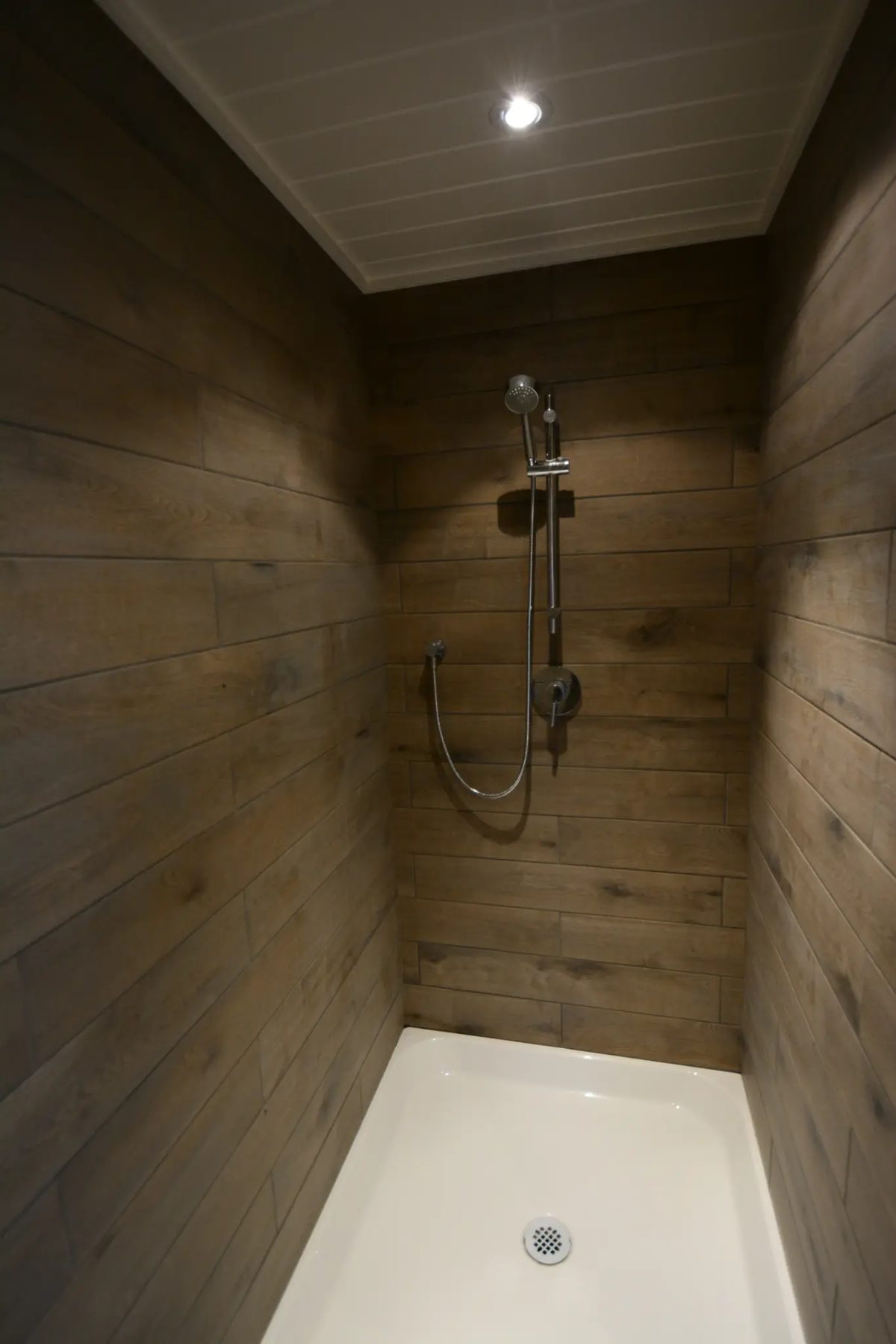 Pool House — Wood Shower
